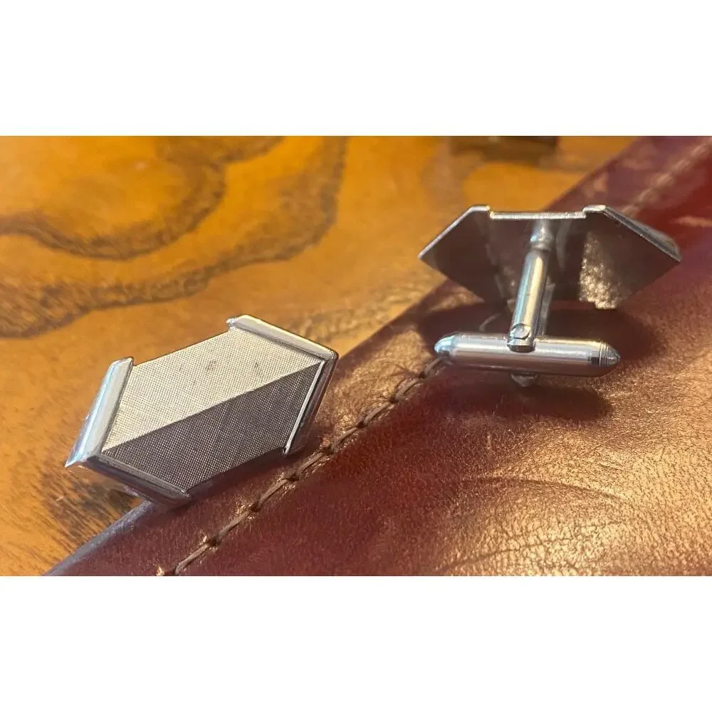VTG Swank Silver Tone Cufflinks